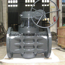 Industrial Usage Flange Connection Plug Valve with Gear Operated